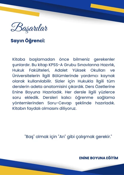 KPSS-A Grubu Hukuk Özel Ders NOTLARI - 2