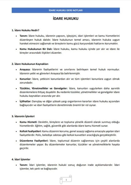 KPSS-A Grubu Hukuk Özel Ders NOTLARI - 5