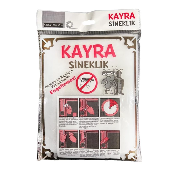 KAYRA Sineklik Büyük Pvc 130x150 Cm Yapıştırmalı Hazır Sineklik