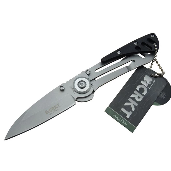 CRKT CR 0087 BK Kamp Çakı 18 cm - Metal Saplı, Otomatik, Kılıflı