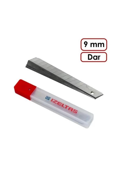 İzeltaş Pro Maket Bıçağı Dar Yedek Bıçak 9 Mm (10'LU) 14000005089 - 5