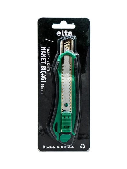 İzeltaş Elta 18 mm Ergonomik Kilitli Maket Bıçağı Falçata - 2