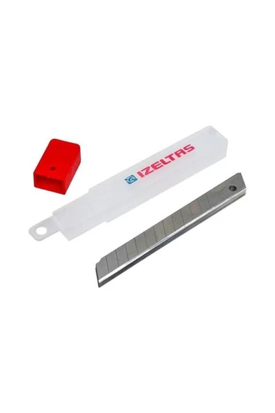 İzeltaş Pro Maket Bıçağı Dar Yedek Bıçak 9 Mm (10'LU) 14000005089 - 2