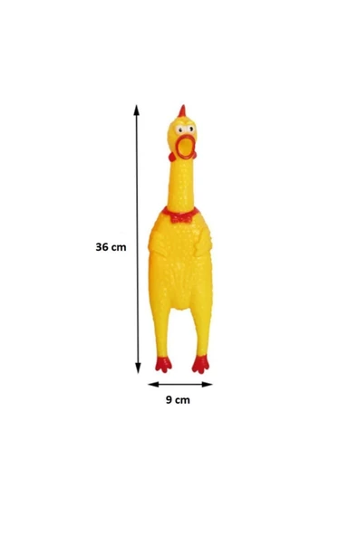 Öten Tavuk Köpek Oyuncağı Large 36 Cm - 2