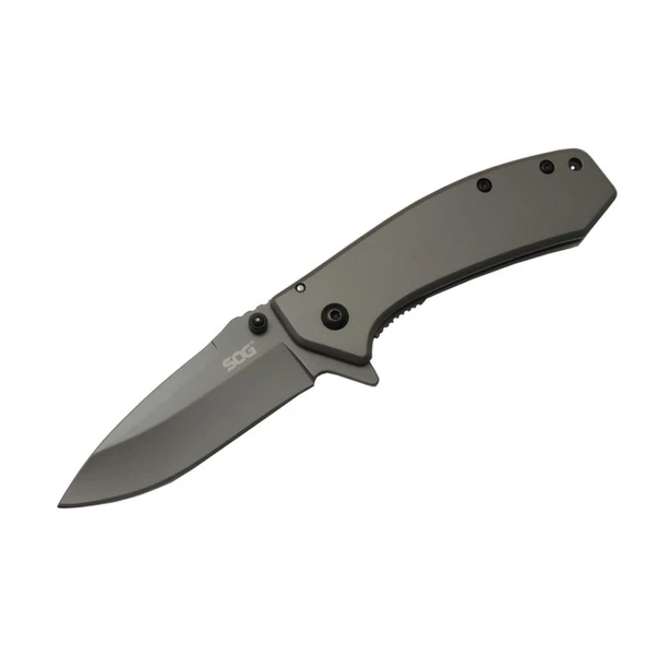 SOG 0286 Titanyum Lindos Kamp Çakı 17 cm - Metal Sap, Yarı Otomatik