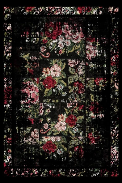 Halı Atölyesi Siyah Doğal Pamuklu 2'li Banyo&Mutfak Paspas Seti 60x100 50x60 Cm - 3