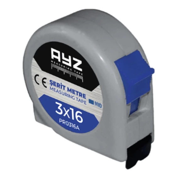 AYZ ŞERİT METRE GRİ (PR0316A) 3x16 MT - 6