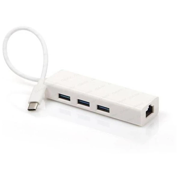 Dark USB3.1 Type-C - 3xUSB3.0HUB+ Gigabit Ethernet ürün görseli 1