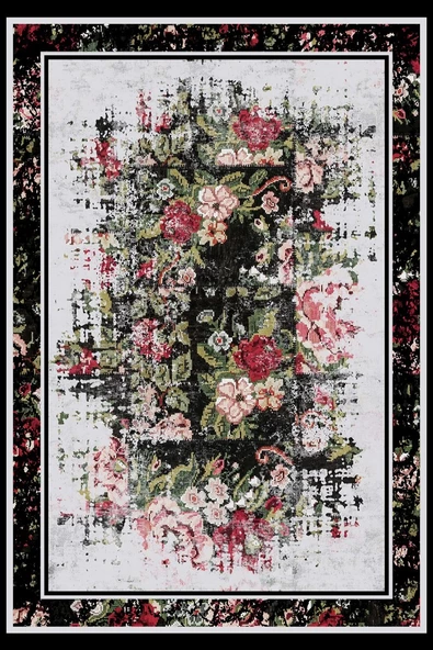 Halı Atölyesi Siyah Doğal Pamuklu 2'li Banyo&Mutfak Paspas Seti 60x100 50x60 Cm - 3