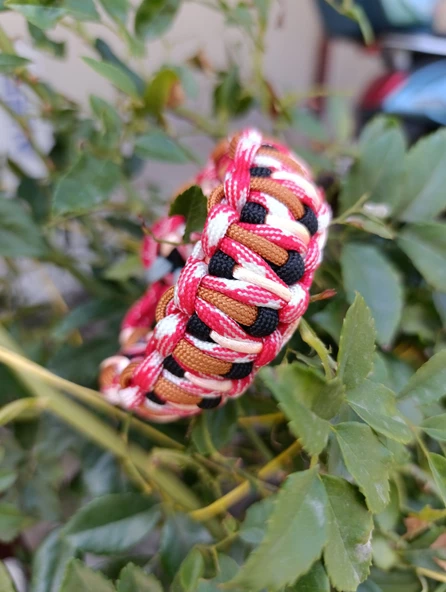 SELANOGLUDESİGN - Koyu renk ağırlıklı paracord bileklik- Ayarlanabilir tasarım - 2
