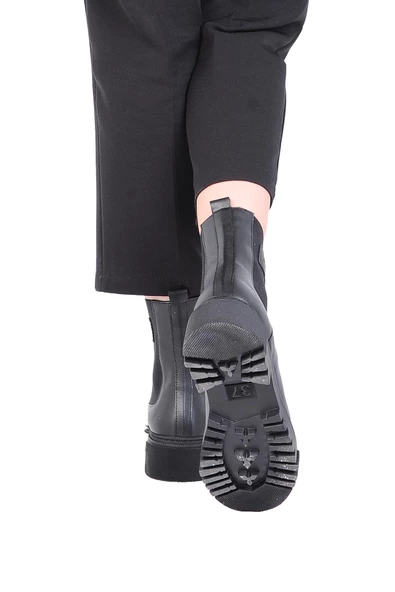 Mp 242-2206Zn Siyah Kadın Kışlık Düz Bot Ayakkabı - Resim 3