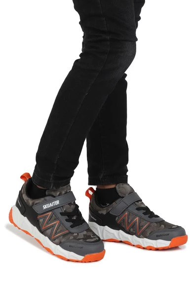 Skuaıter 048 Füme-Oranj Erkek Çocuk Kışlık Spor Ayakkabı ürün görseli