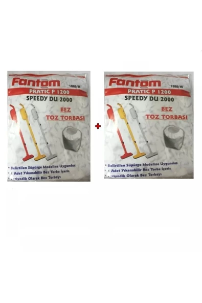 Fantom P 1200 2 Adet Pratik Toz Torbası - 2