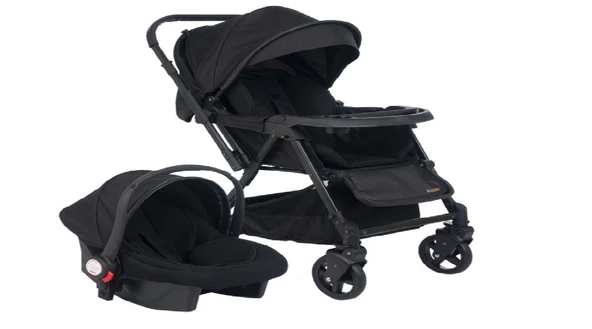 Bonibos Yukon Travel Sistem Bebek Arabası Full Siyah