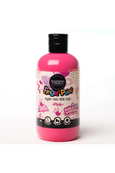 Mammacomica Dough Yıkanabilir Parmak Boyası - Pink 250ml