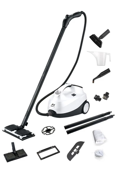 Pirantech CB-107C Çok Fonksiyonlu Buharlı Temizlik Makinası Beyaz- Buharlı Temizleyici