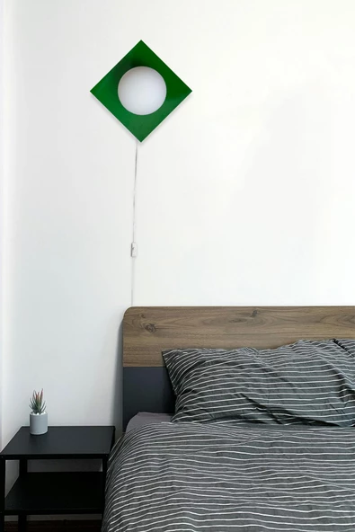 D-light Kare Aplik Fişli Yeşil