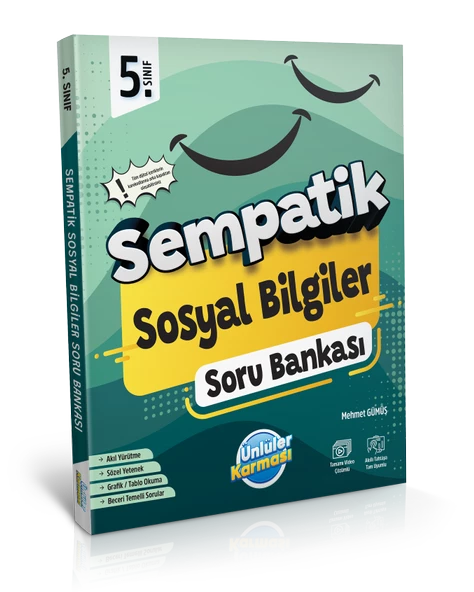 Ünlüler Yayınları Sempatik 5. Sınıf Sosyal Bilgiler Soru Bankası (2024-2025)