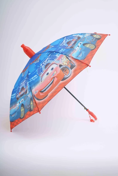 ERKEK ÇOCUK ŞİMŞEK MCQUEEN PVC KILIFLI OTOMATİK MEKANİZMALI BARDAK MODELLİ DÜDÜKLÜ ŞEMSİYE - 3