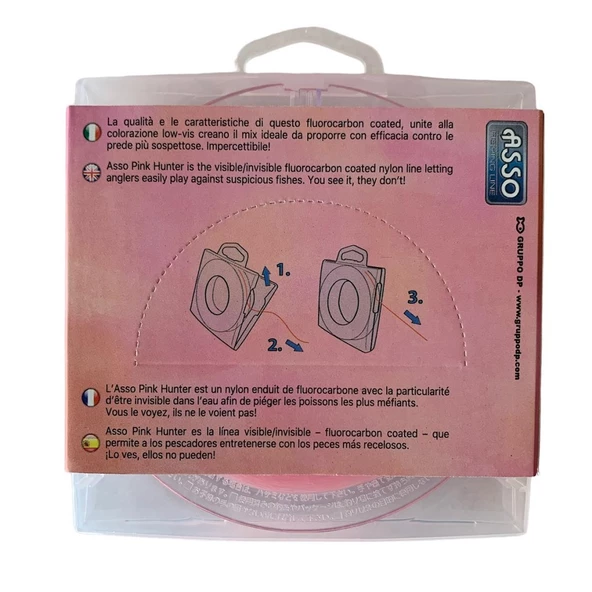 Asso Pink Hunter 300mt 0.26mm Surf FC COATED Visible Line Fluorocarbon Kaplama Misina - Resim 2