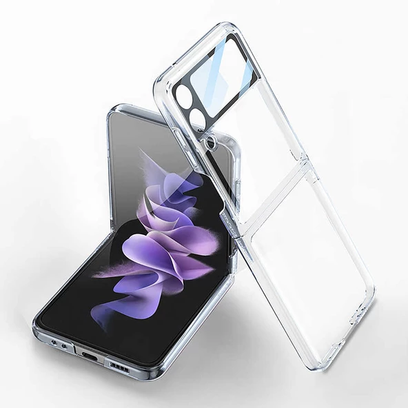 Galaxy Z Flip 4 Kılıf  Kıpta Lensli Kapak - 2