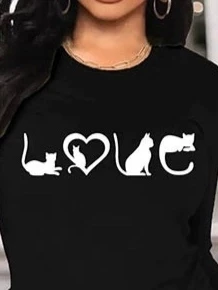 Kadın Uzun Kollu Bisiklet Yaka Baskılı Viskon Bluz - 2