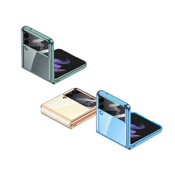 Galaxy Z Flip 4 Kılıf  Kıpta Lensli Kapak - 8