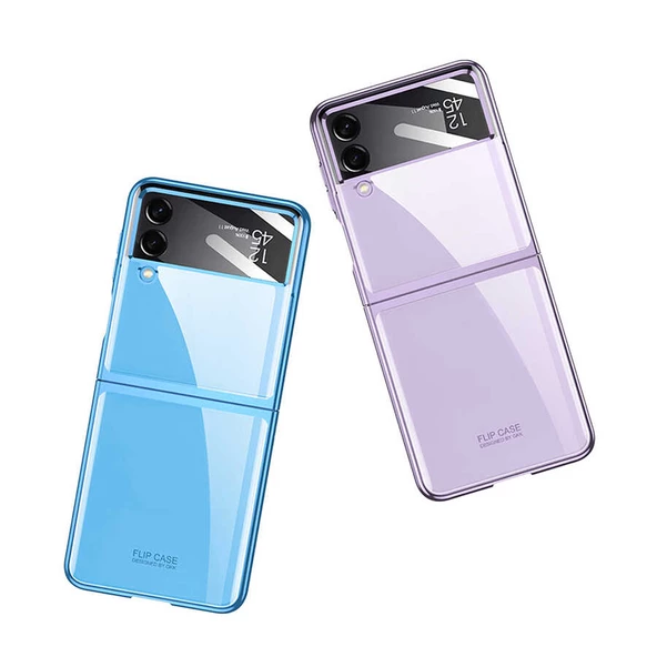 Galaxy Z Flip 4 Kılıf  Kıpta Lensli Kapak - 9