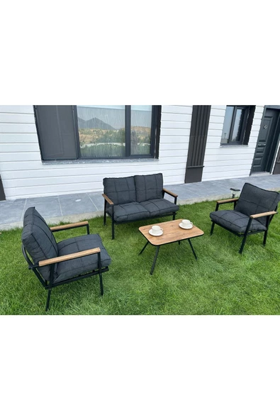 Dekoroom'S Duru 2-1-1- Sehpa Hediyeli , Bahçe Balkon Mobilyası ,Çay Seti , Oturma Grubu , Cafe Proje - 2