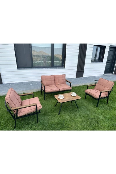Dekoroom'S Duru 2-1-1- Sehpa Hediyeli , Bahçe Balkon Mobilyası ,Çay Seti , Oturma Grubu , Cafe Proje - 2