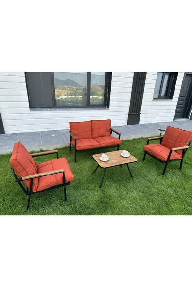Dekoroom'S Duru 2-1-1- Sehpa Hediyeli , Bahçe Balkon Mobilyası ,Çay Seti , Oturma Grubu , Cafe Proje - 2