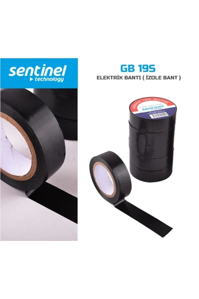 Sentinel Siyah Elektrik Bantı ( Izole Bant ) 10 Adet