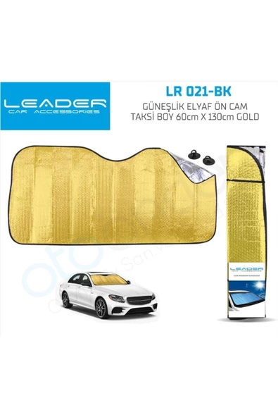 Araba Ön Cam Güneşlik Balonlu Metalize Parlak Alüminyum Katlanabilir Oto Güneşlik 130x60 GOLD