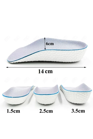 HT SAĞLIK Kadın Ark Destekli Köpük Topuk Ve Boy Yükseltici -2,5cm Düz Taban - Içe Basma - Resim 2