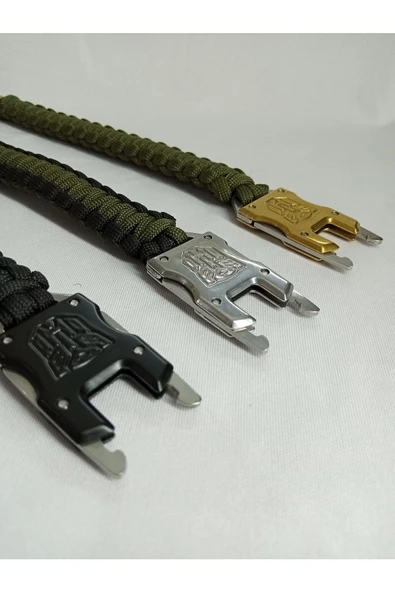 HT SAĞLIK OPTIMUS GRIM PARACORD BILEKLIK OUTDOOR HEDIYELIK GADDAR - Resim 4