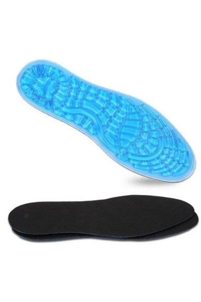HT SAĞLIK Unisex Şok Emici Jel Ayak Astarı Mavi Tabanlık - Resim 5