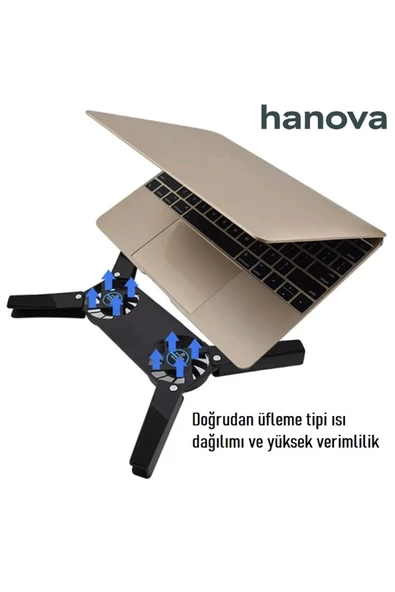 HT SAĞLIK Katlanabilir 2 Fanlı Dizüstü PC Laptop Soğutucu USB besleme 10-17 " dizüstü PC uyumlu