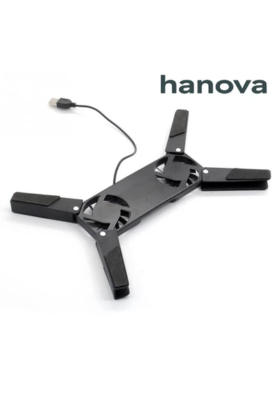 HT SAĞLIK Katlanabilir 2 Fanlı Dizüstü PC Laptop Soğutucu USB besleme 10-17 " dizüstü PC uyumlu - 3