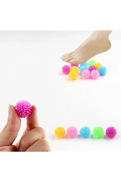 HT SAĞLIK 5 adet 2.5cm Yumuşak Parmak Duyu, Ayak Masaj, Yoga, Mini Masaj Topu - Resim 4