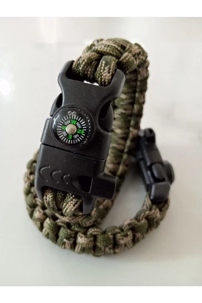 HT SAĞLIK Gaddar bileklik taktikal bileklik magnezyum çubuklu düdüklü unisex bileklik hediyelik - Resim 2