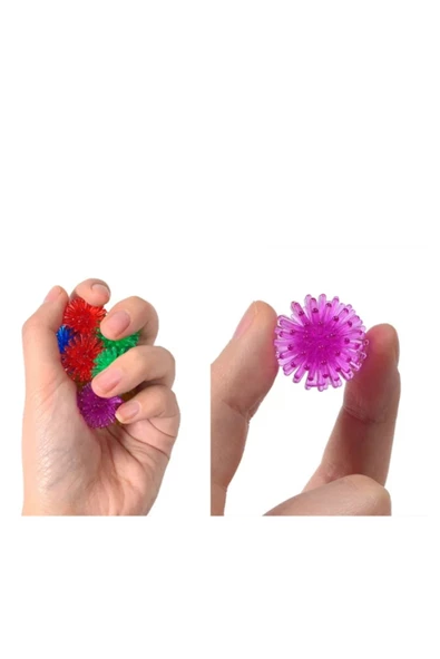 HT SAĞLIK 5 adet 2.5cm Yumuşak Parmak Duyu, Ayak Masaj, Yoga, Mini Masaj Topu - Resim 2