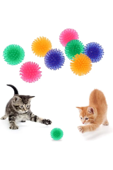 HT SAĞLIK Kediler için Dikenli Kirpi topu masaj kedi oyuncak top kovalamak için dayanıklı ve eğlenceli - Resim 2
