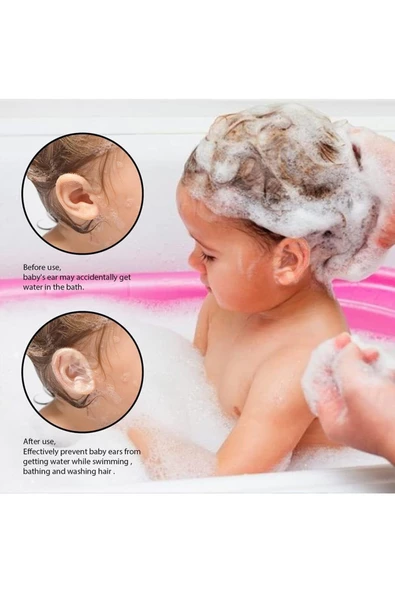 HT SAĞLIK 20 adet Bebek Banyo Su Geçirmez Kulak Koruyucu Yüzme Için Kulak Koruyucular Duş Su Sporları - Resim 3