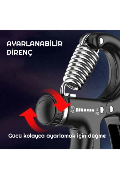 HT SAĞLIK Otomatik Sayaçlı El Kavrama Güçlendirme,ayarlanabilir Direnç (5-60kg) Önkol Ve Parmak Egzersiz Aleti - 2