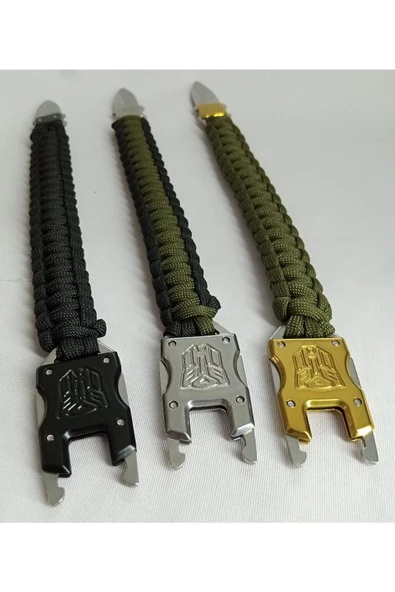 HT SAĞLIK OPTIMUS GRIM PARACORD BILEKLIK OUTDOOR HEDIYELIK GADDAR - Resim 6