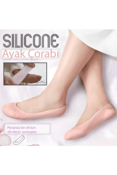 HT SAĞLIK Ayak Bakımı İçin Silikon Nemlendirici Jel Ayak Çorapları - Silikon Patik - 3