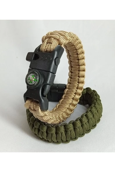 HT SAĞLIK Gaddar bileklik taktikal bileklik magnezyum çubuklu düdüklü unisex bileklik hediyelik - 2