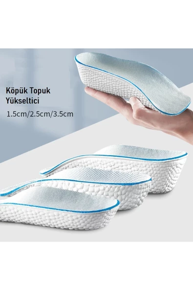 HT SAĞLIK Kadın Ark Destekli Köpük Topuk Ve Boy Yükseltici -2,5cm Düz Taban - Içe Basma - Resim 4