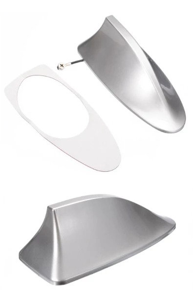 Car19 Elektrikli Her Araca Uygun Gri Shark Köpek Balığı Balina Tavan Anteni - 2