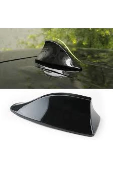 Car19 Elektrikli Her Araca Uygun Siyah Shark Köpek Balığı Balina Tavan Anteni Balık Sırtı Anten - 2